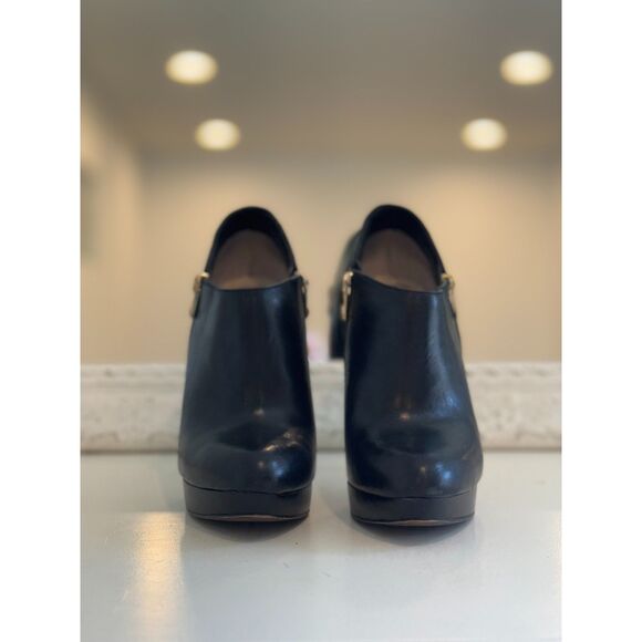 MICHAEL Michael Kors York Black Leather Stiletto Heel Ankle Booties Size 7M - Picture 2 of 7